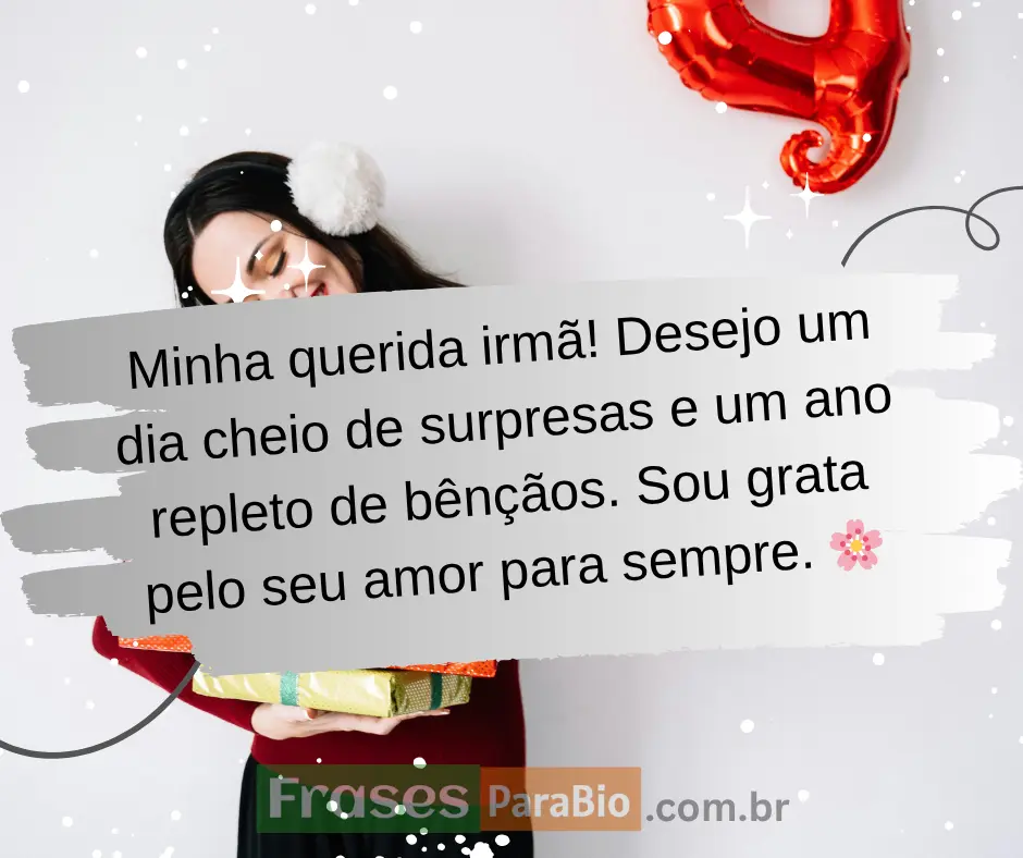 Feliz aniversário irmã mais velha
