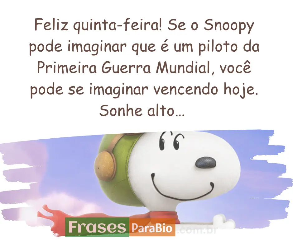bom dia quinta feira snoopy