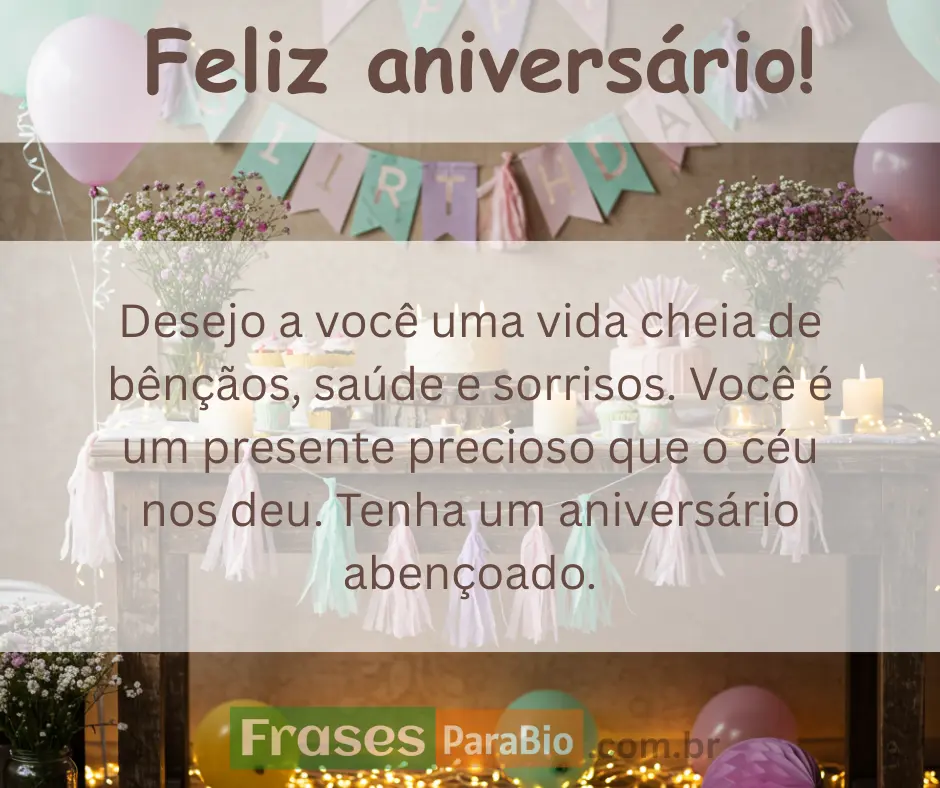 Feliz aniversário filho amado