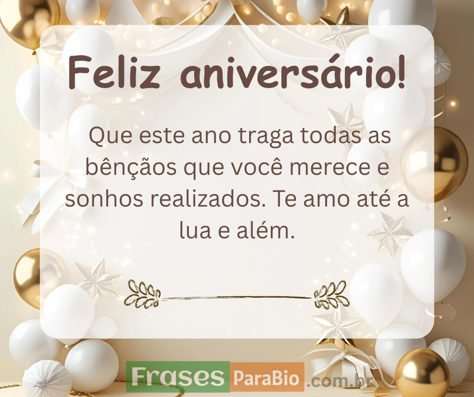 Frases de feliz aniversário para esposa