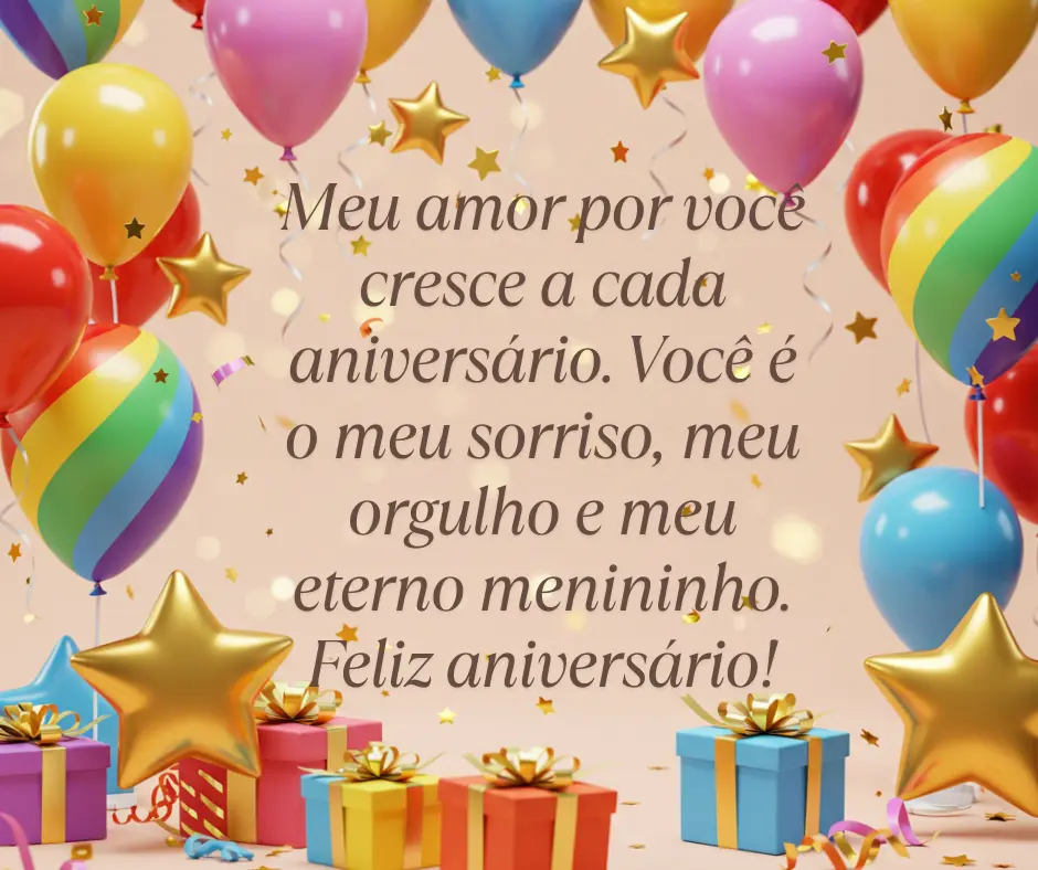 Mensagem de aniversário para filho adulto