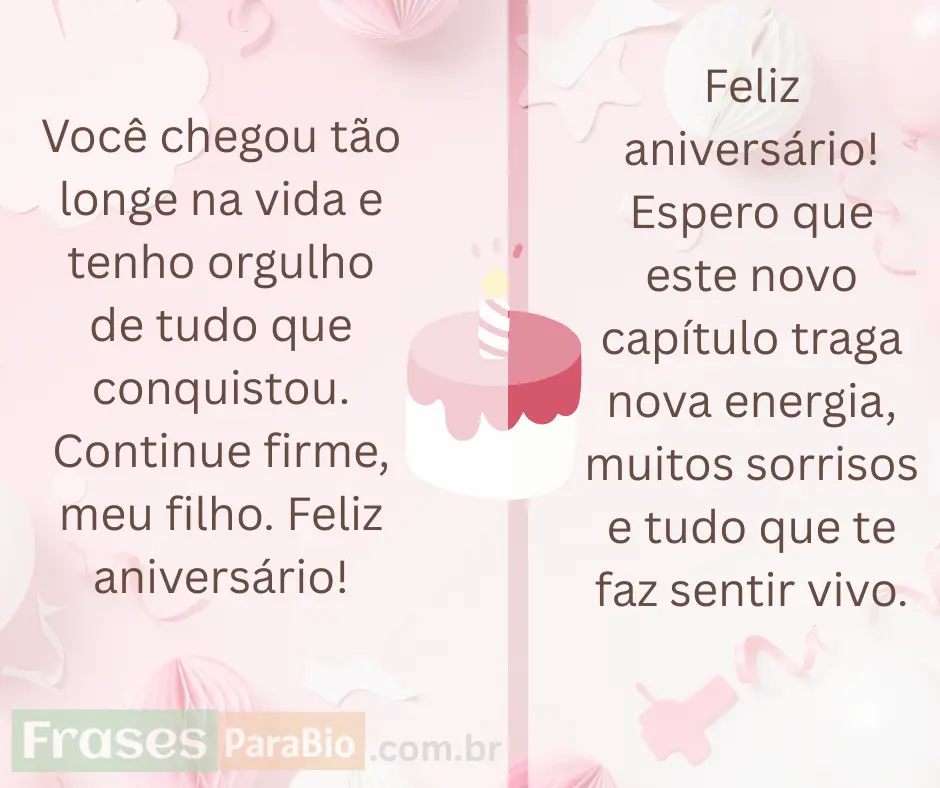 Texto de aniversário para filho