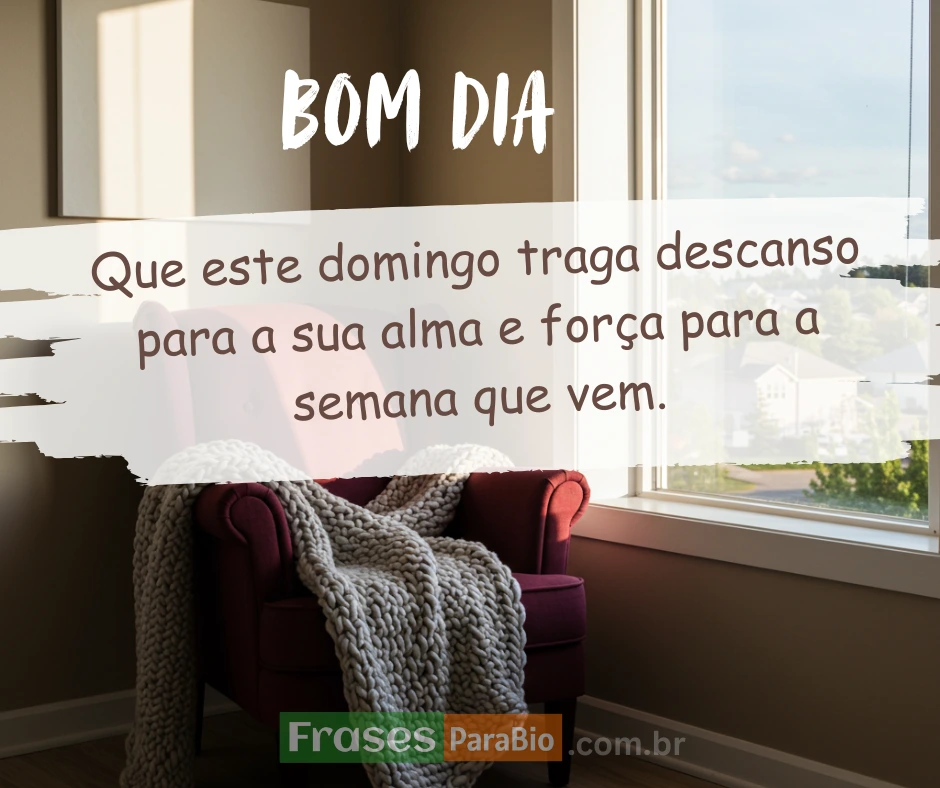 mensagem bom dia domingo