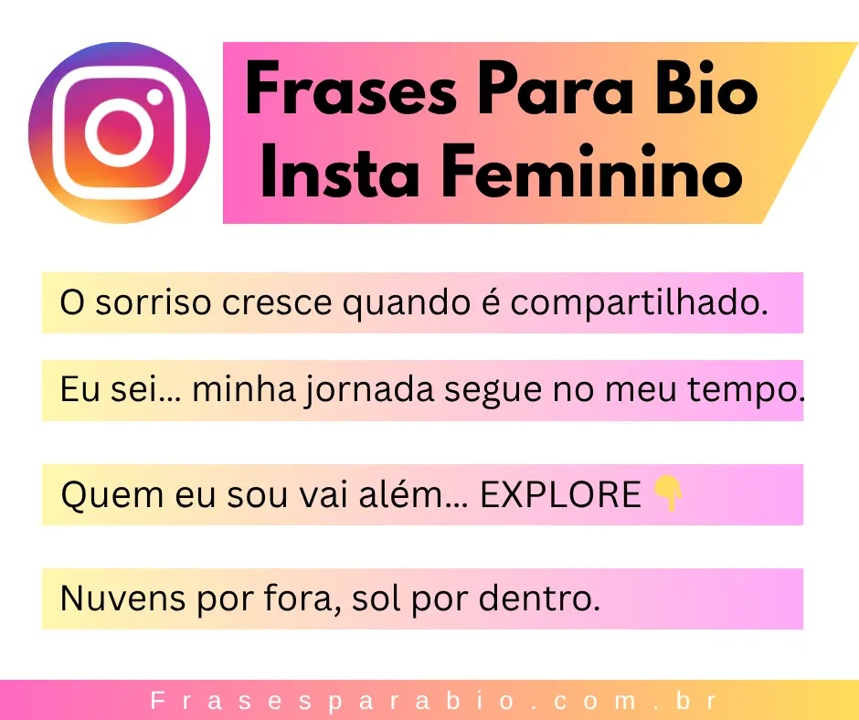 250+ Frases para Bio do Instagram Feminino, Masculino, Inglês e Mais 1 frases para bio do instagram feminino