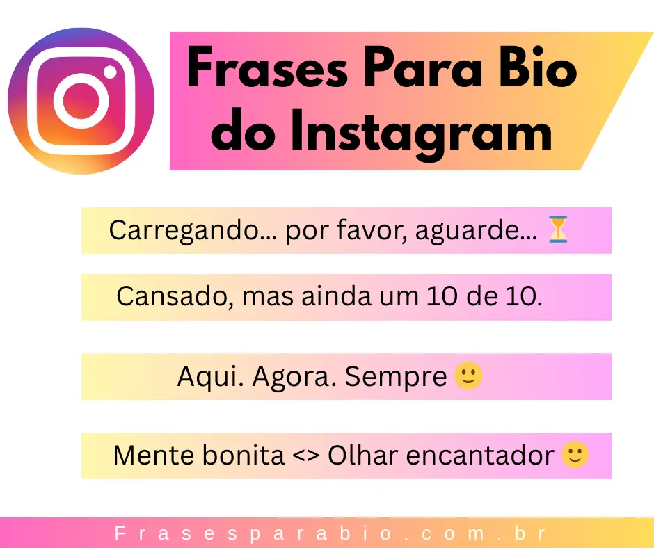 250+ Frases para Bio do Instagram Feminino, Masculino, Inglês e Mais 2 frases para bio do instagram intensidade